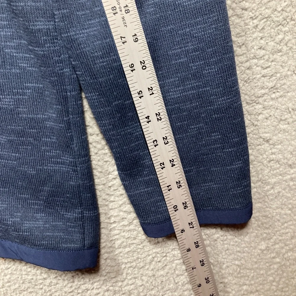 Eddie Bauer Full Zip Sweatshirt‎ Mens 2XL Blue SLEEVE COMPANY LOGO Mock Neck